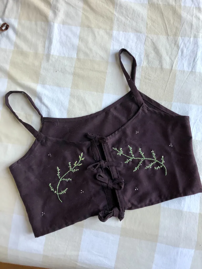 Handmade Crop Top with Front Ties photo 1