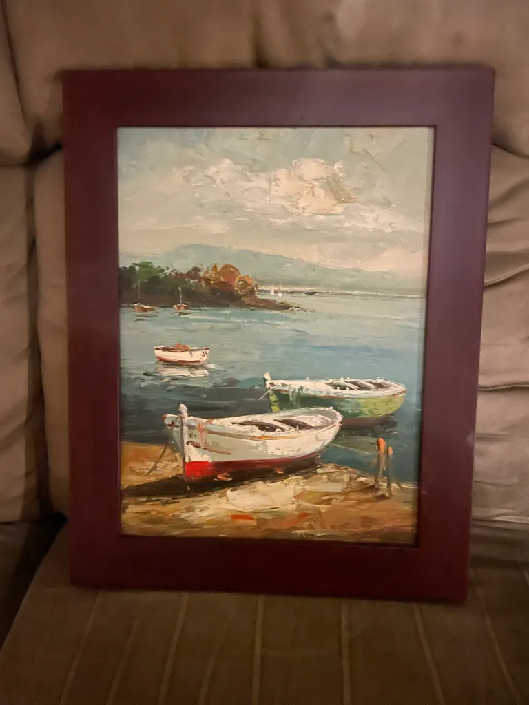 FWT framed art - boats  photo 1