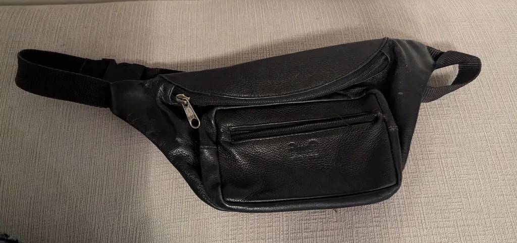 Black Leather Belt Bag  photo 1