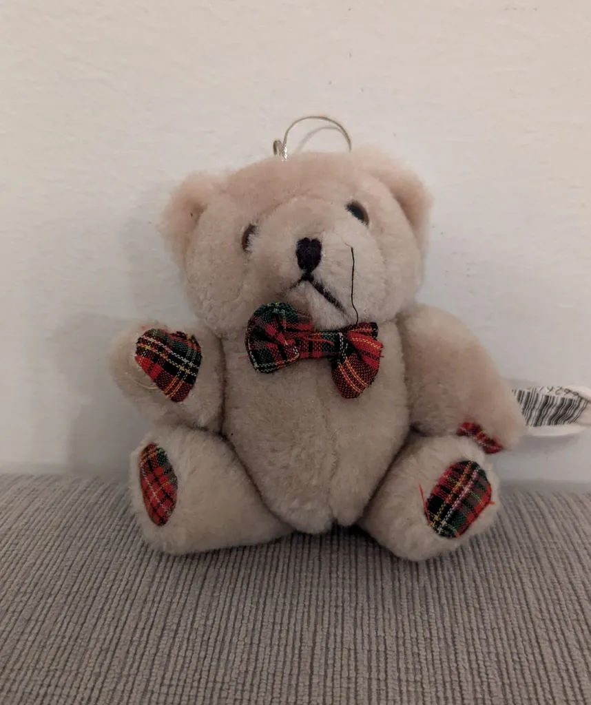 Small Plush Bear Ornament photo 1