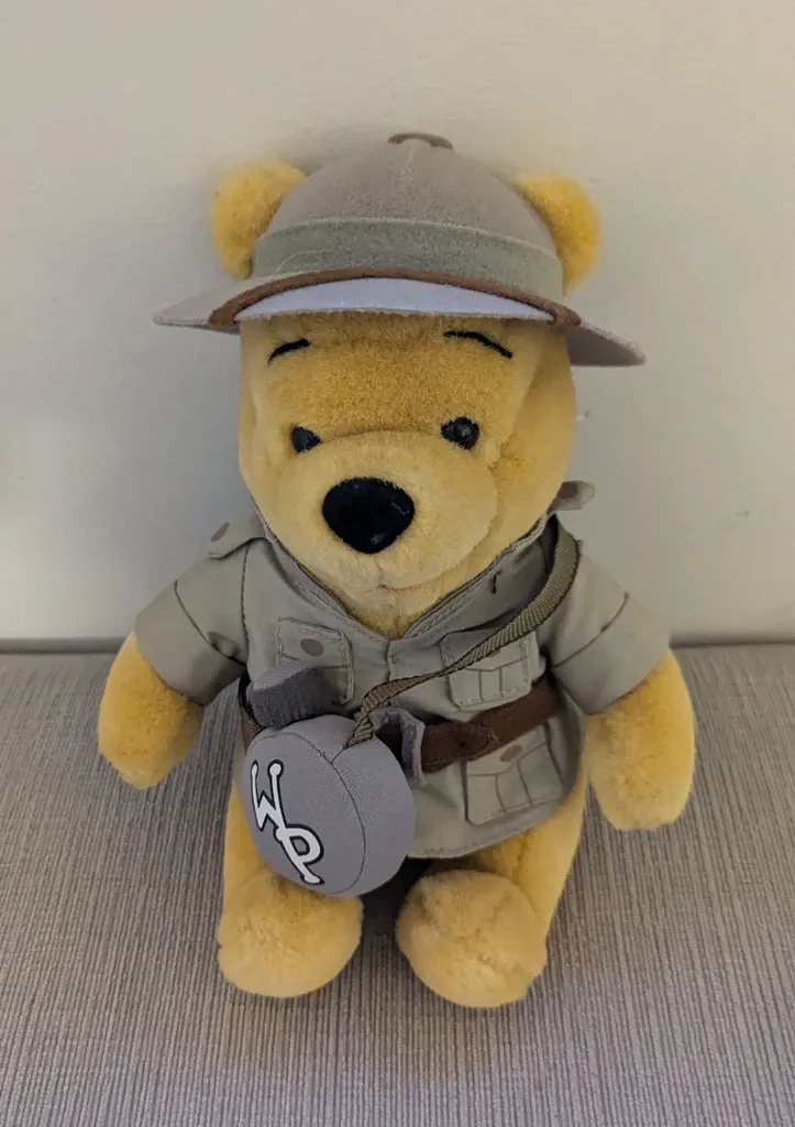 Vintage Disney Signed Winnie the Pooh Explorer Plush Toy photo 1