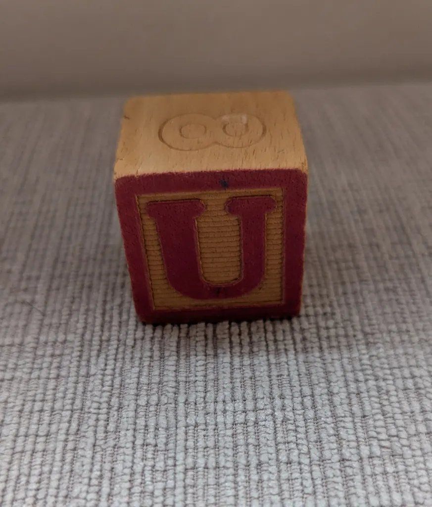 Wooden Alphabet Block - Letter U photo 1