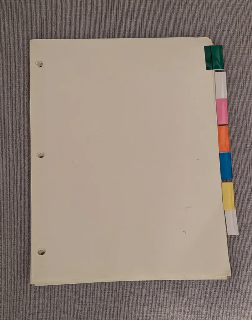 3-Ring Binder Dividers  with Coloured Tabs photo 1