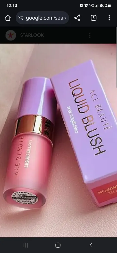 Ace Beaute liquid blush in Pastel persimmon  photo 1