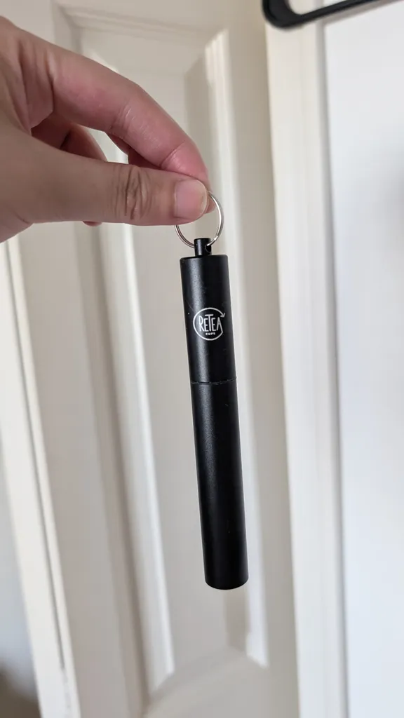 Reusable metal straw + case + cleaner photo 1