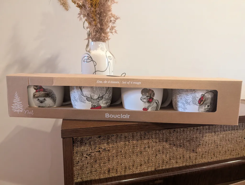 NIB Bouclair holiday animal mugs  photo 1