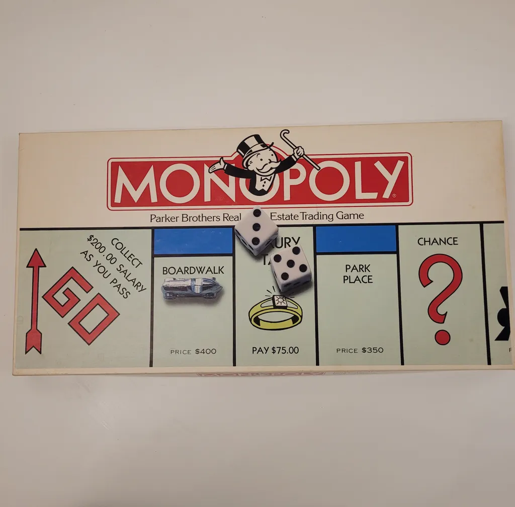 1985 COMPLETE Monopoly Board Game-English Version (H3Z) photo 1