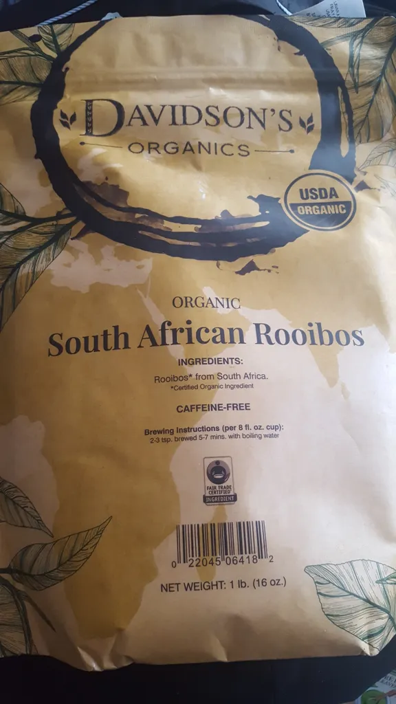 New 1 lb Davidson's Organic Rooibos Tea photo 1
