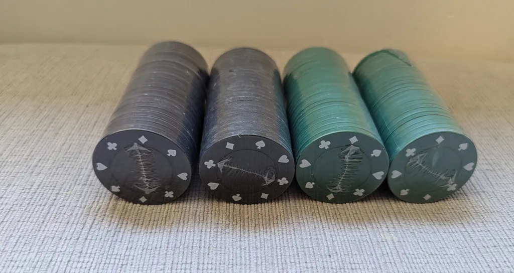 Brand New Poker Chips - Bulk Set - Navy and Green photo 1