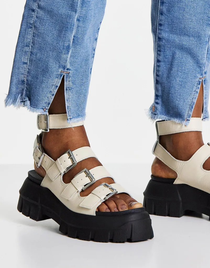 ASOS White chunky platform sandals  photo 1