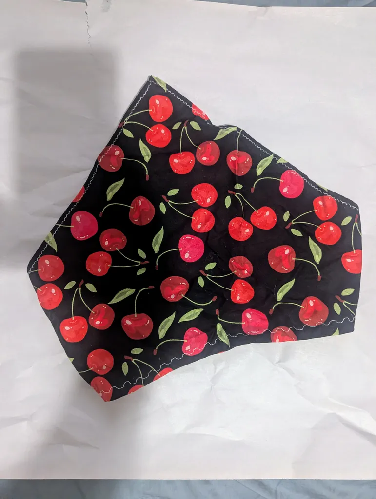 Large Cherry-Print Dog Bandana photo 1