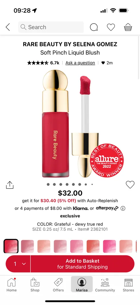 Rare Beauty Liquid Blush  photo 1