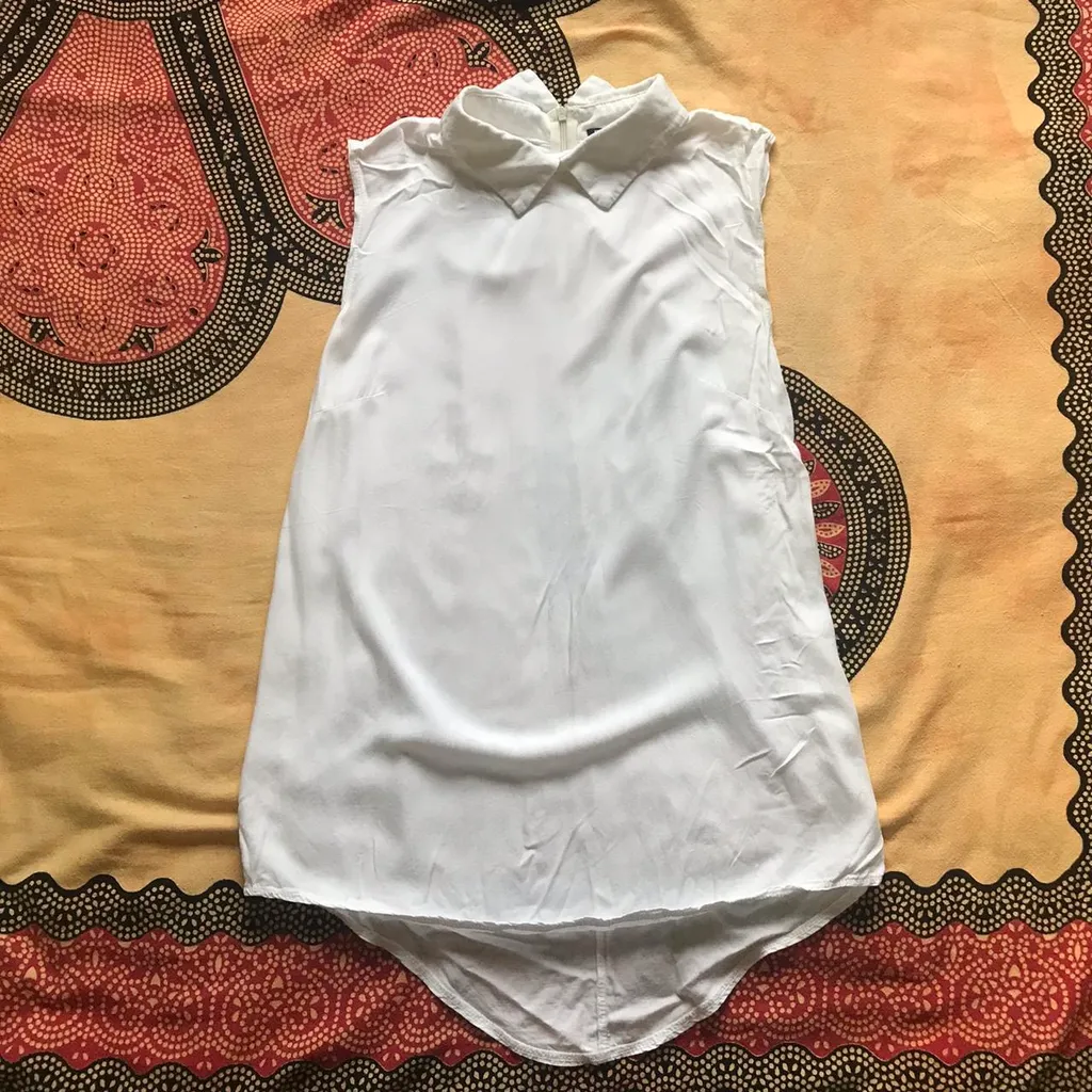 Sleeveless Collared Top photo 1