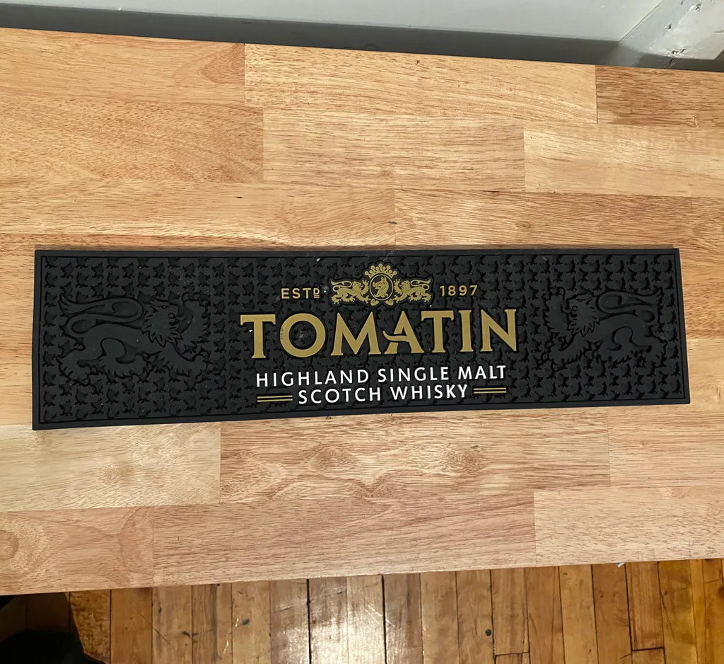 Bar runner/spill mat - Tomatin Highland Single Malt photo 1