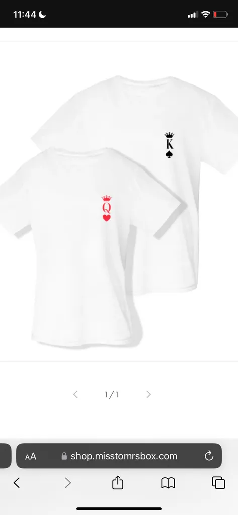 New king and queen tshirt set photo 1