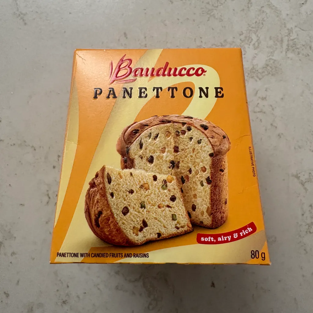 Panettone candy fruit raisin fermented bread cake photo 1