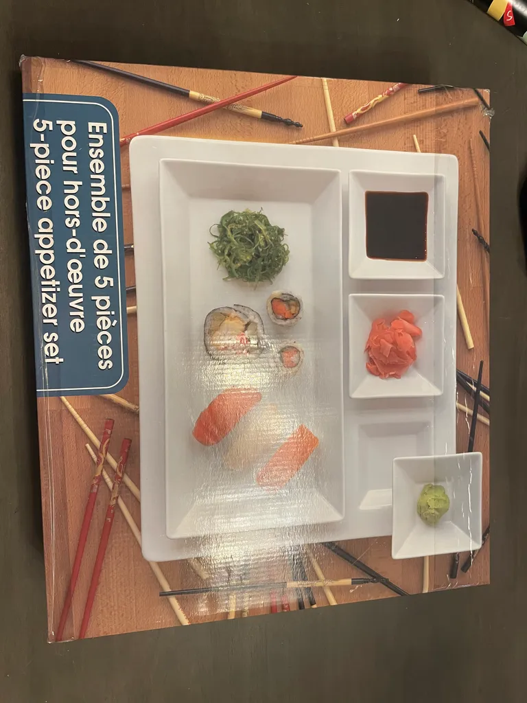 🎁 5-piece appetizer set serving platter. Brand new in box.  photo 1