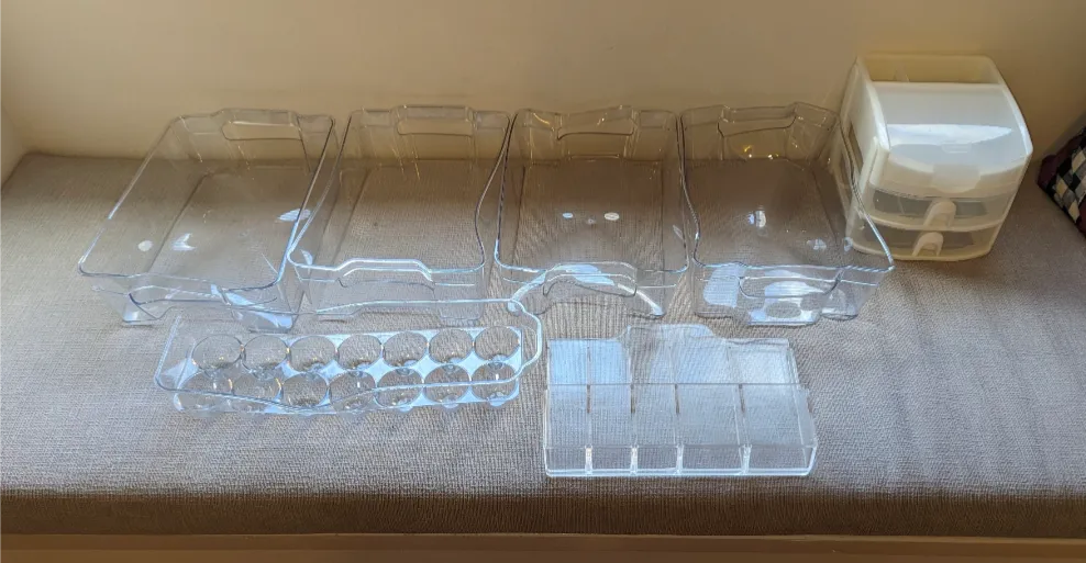 Clear Fridge Organizer Bins and Desk Storage photo 1