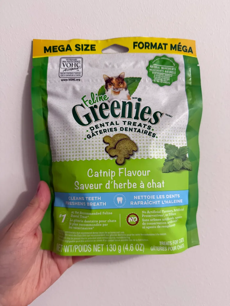 Greenies dental treats  mega size cat nip flavour photo 1