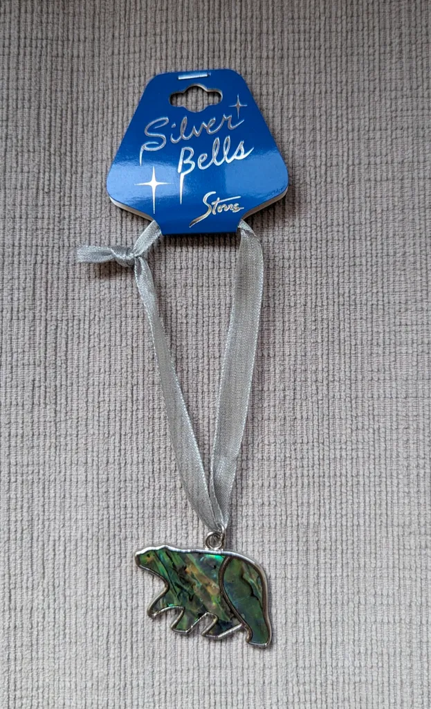 Brand New Silver Bells Polar Bear Ornament  photo 1