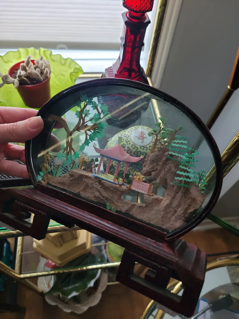 Framed paper cork cutout art photo 1