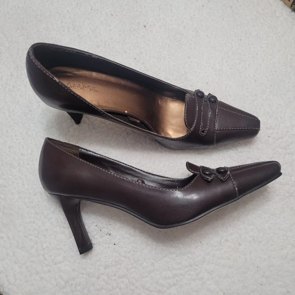 Brown heels pumps  photo 1