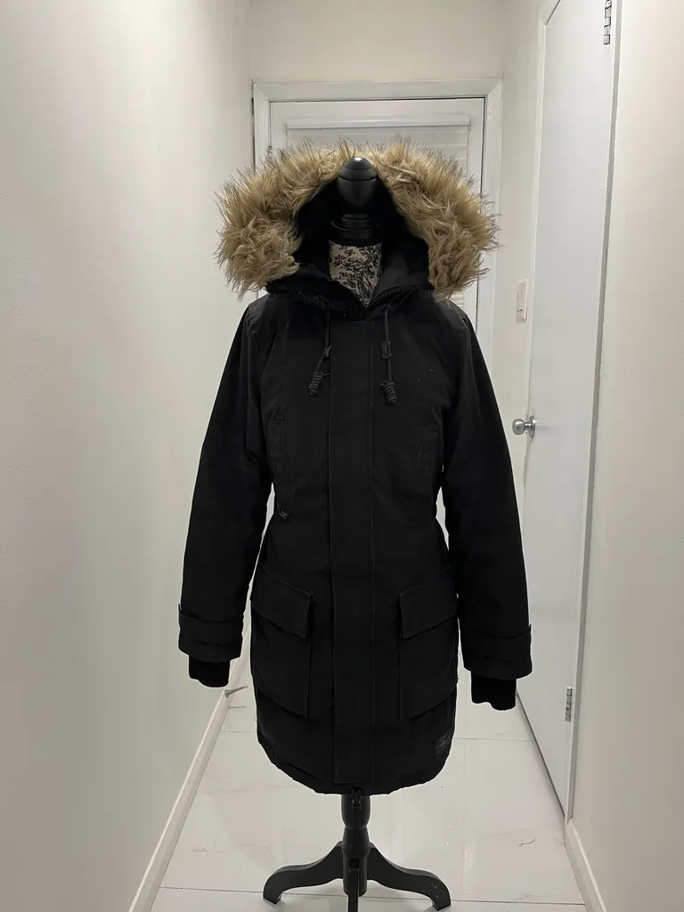 Women TNA Slimfit Black Jacket Parka Coat photo 1