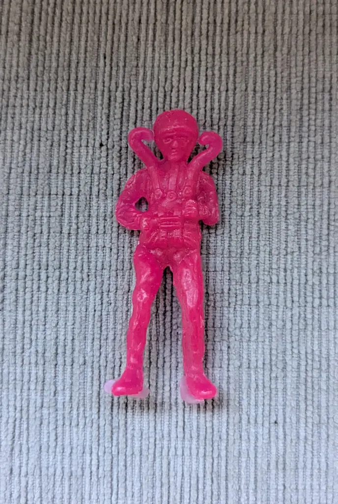 Vintage Pink Paratrooper Toy Figure photo 1