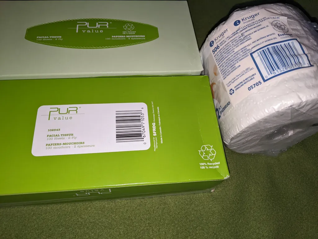 Facial tissue paper and TP photo 1