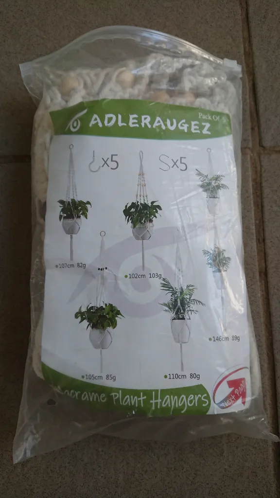 5 macrame plant hangers photo 1