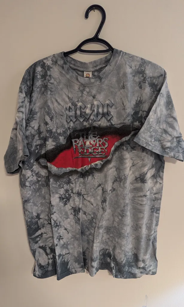 AC/DC The Razor's Edge Tie Dye T-Shirt - Men's Large photo 1
