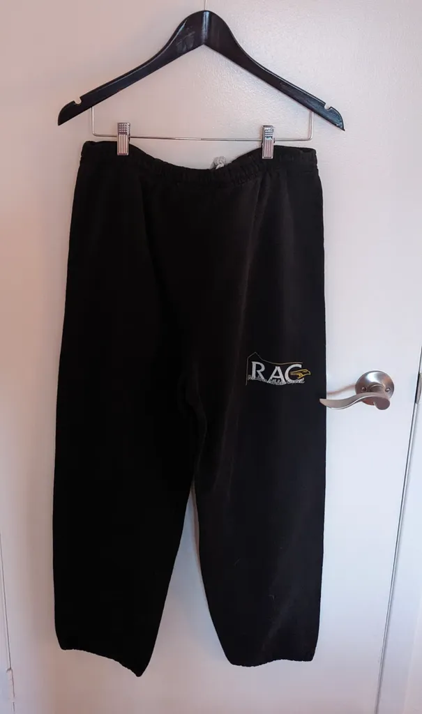 RAC Black Sweatpants - Medium photo 1