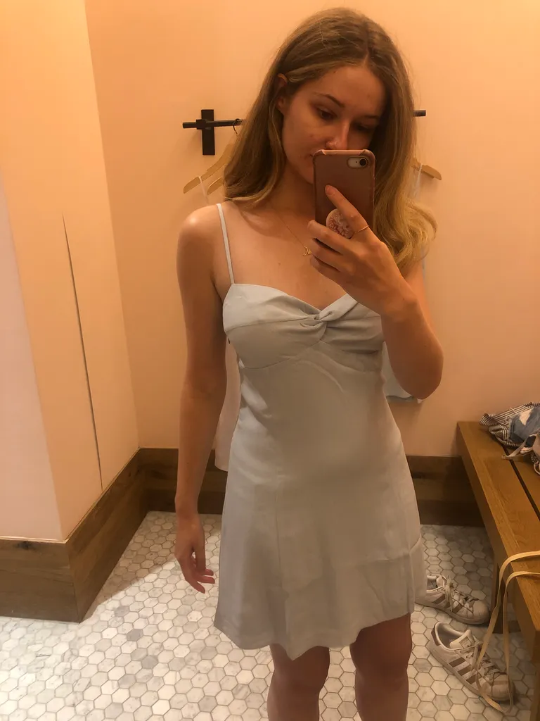 Aritzia blue babydoll dress photo 1