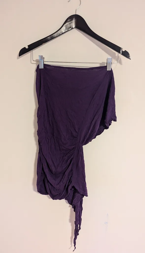 Purple Off the Shoulder Shirt - Women's Large photo 1