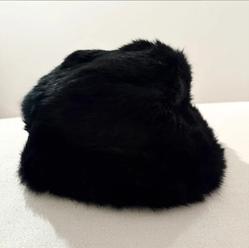 Fur hat beanie toque cap warm winter head wear photo 1