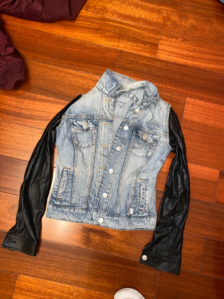 Talula denim and vegan leather jacket  photo 1