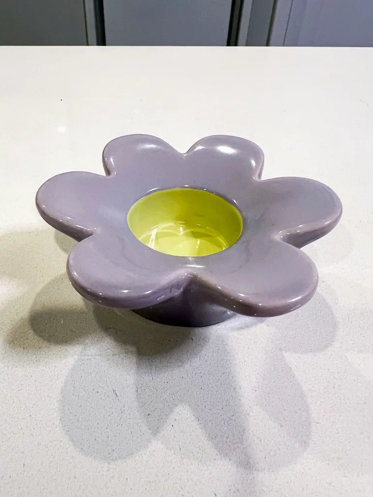 Ceramic Flower Candle Holder photo 1