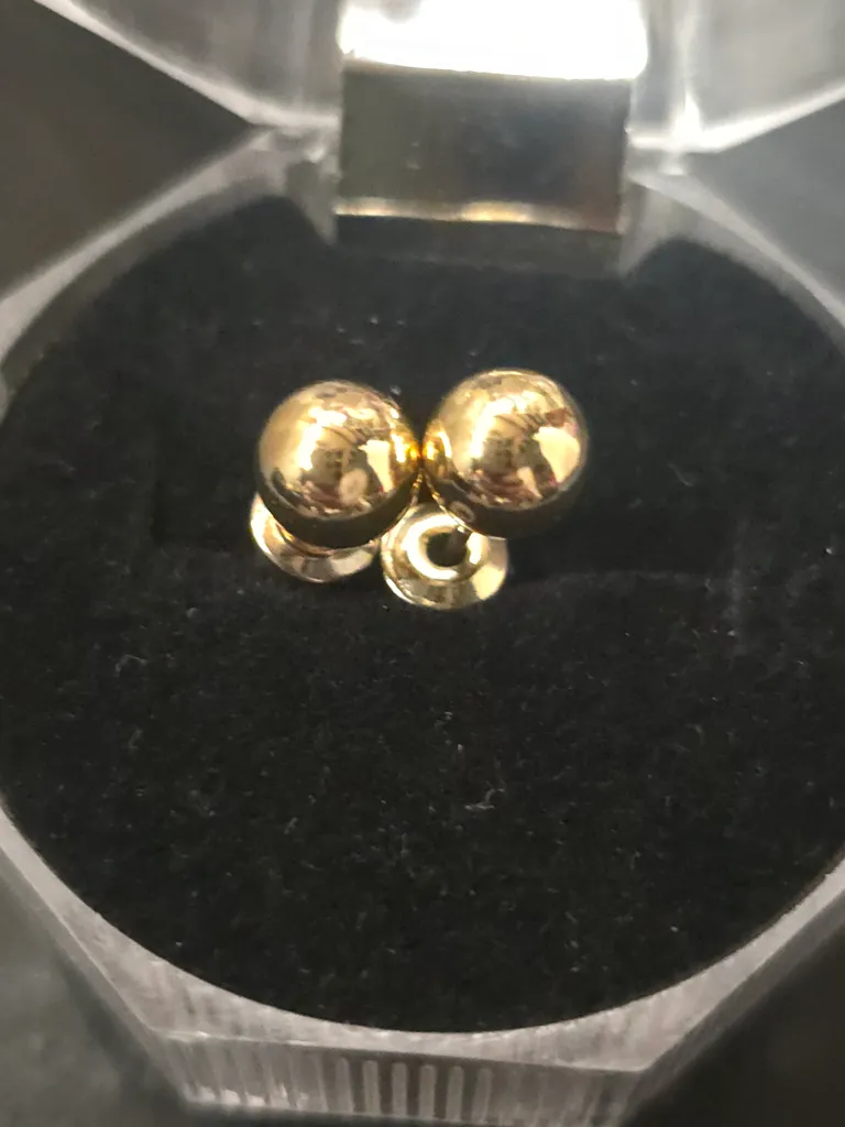 14k Gold Plated Ball Studs photo 1