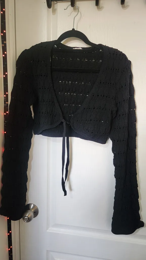 Crop black cardigan  photo 1