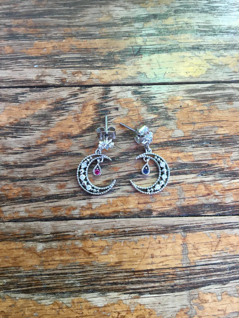 Sparkly Moon Earrings photo 1