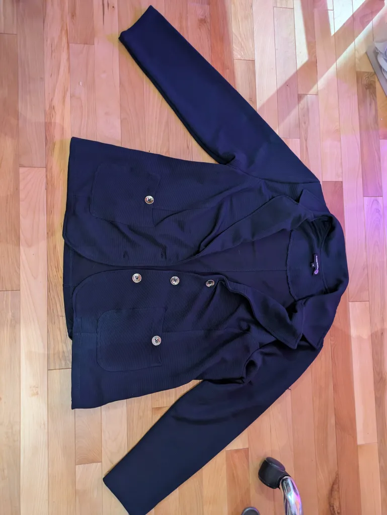 Blue vest 1X with shoulder pads photo 1