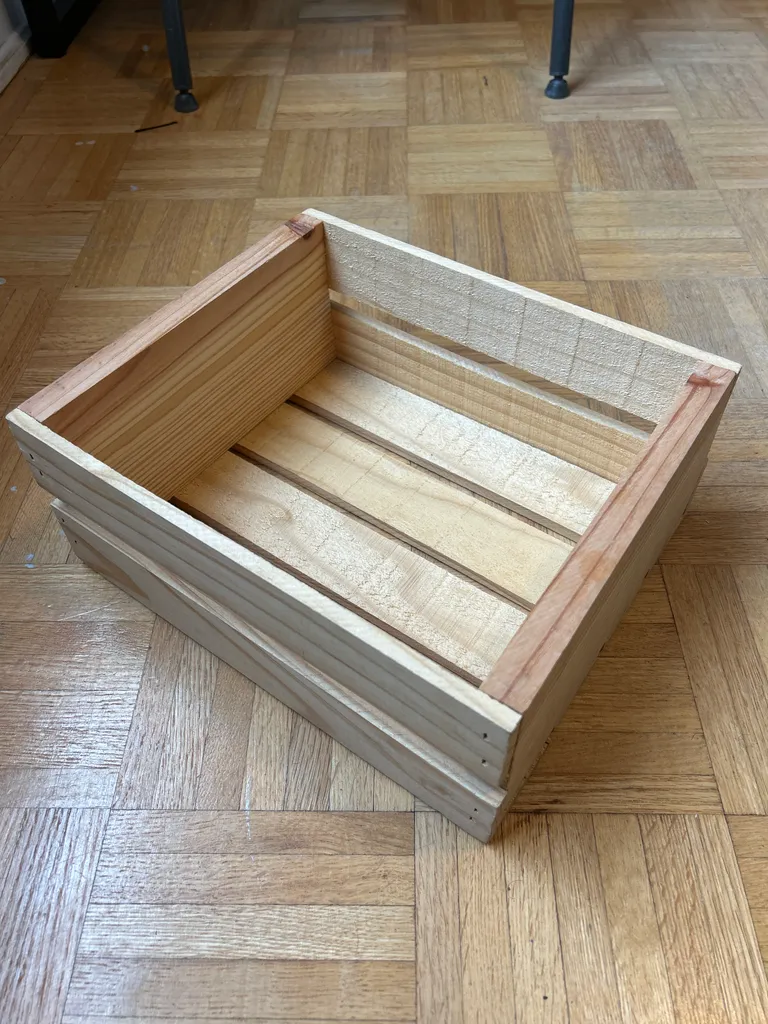 Wood Crate Box - Pine photo 1