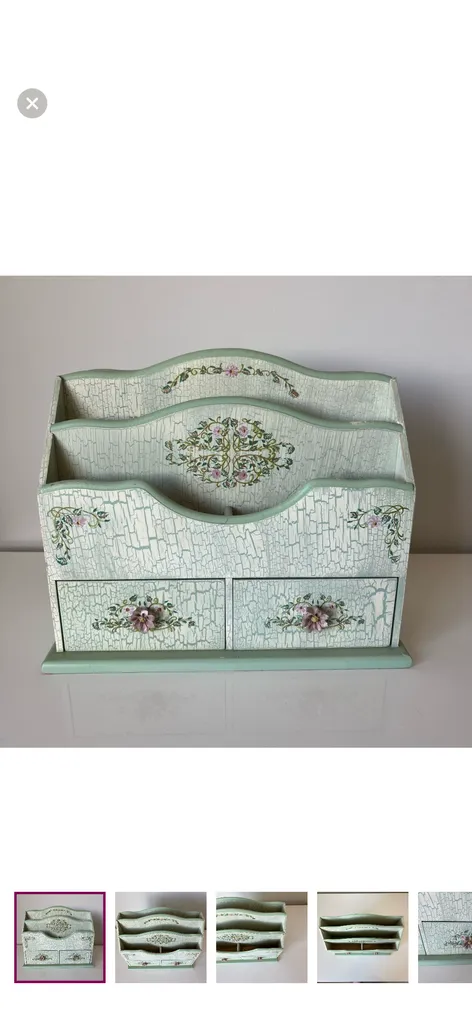 Vintage Floral Letter Organizer photo 1