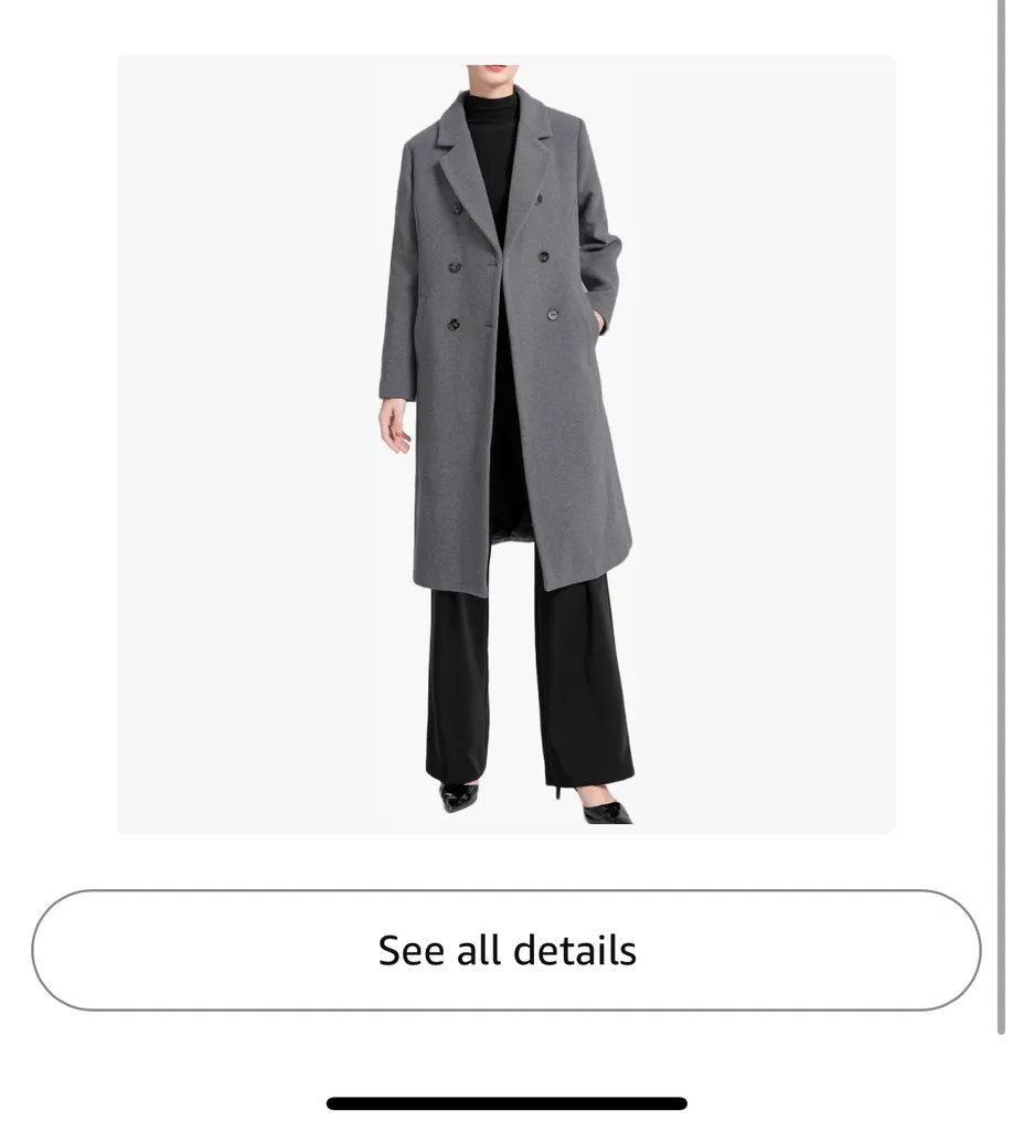 Gray wool blend coat  photo 1