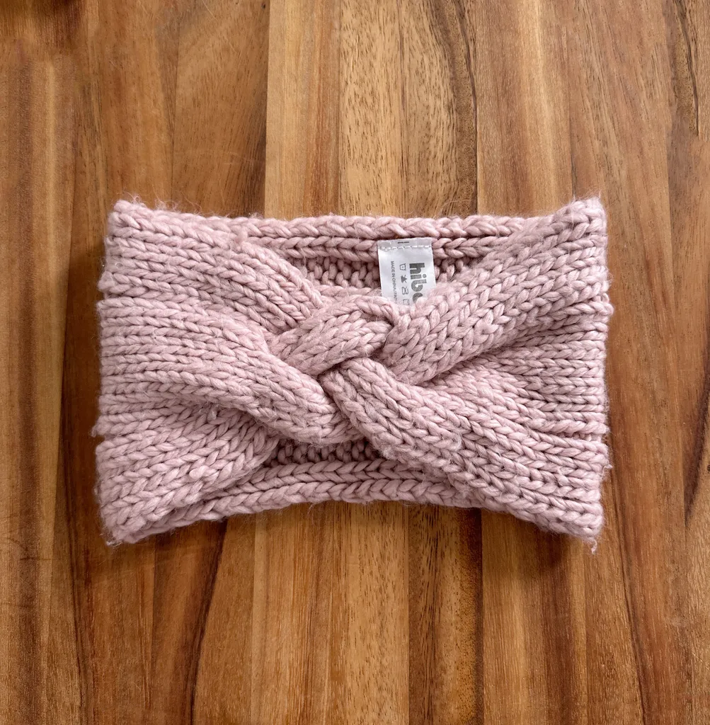 Little Burgundy Pink Knit Headband photo 1