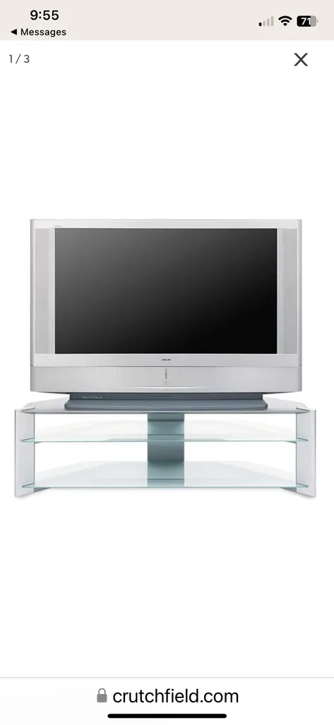 TV stand with glass shelves photo 1