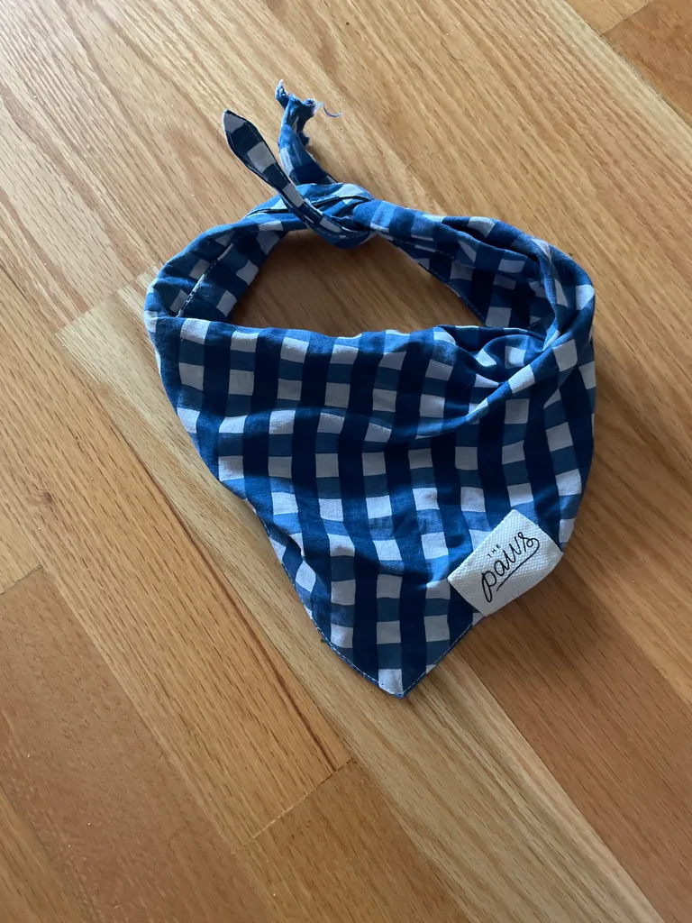 Dog plaid bandana  photo 1