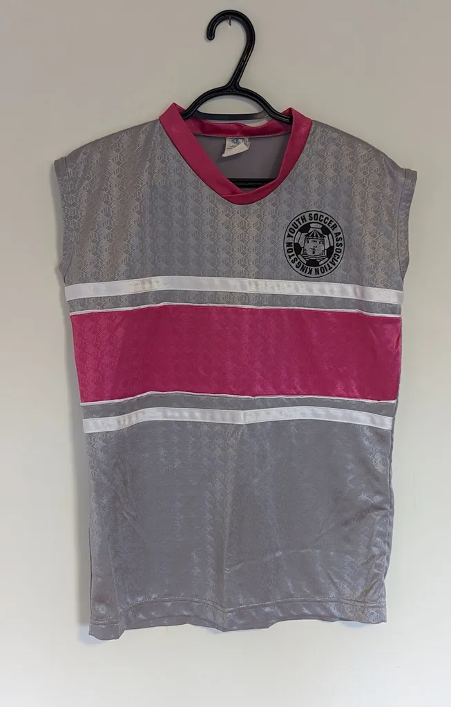 Grey Soccer Jersey (#3) - Adult Size Small photo 1