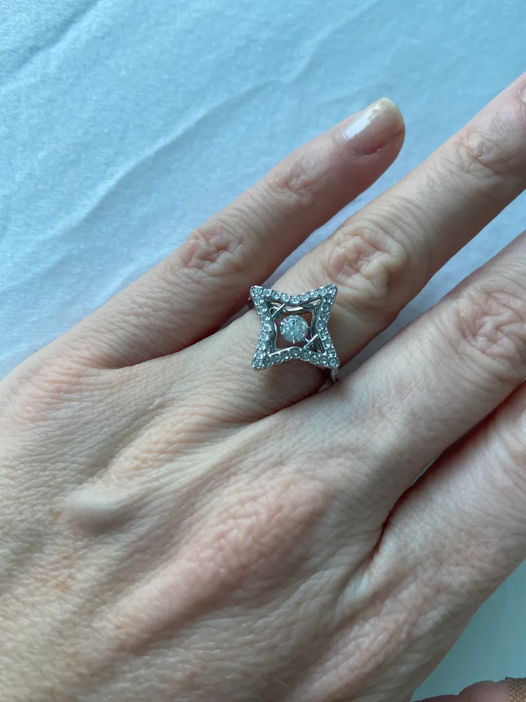 Swarovski silver crystal ring  photo 1