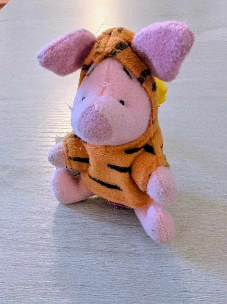 Piglet as Tigger Plush Keychain photo 1